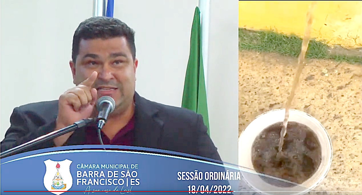 Borrinha denuncia péssima qualidade da água oferecida pela Cesan em Vila Paulista