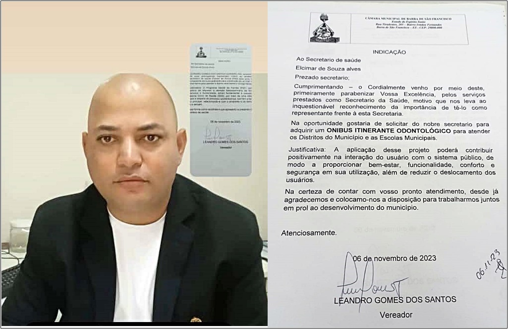  Leandro Ais pede PSF no Nova Barra e gabinete odonlógico itinerante 
