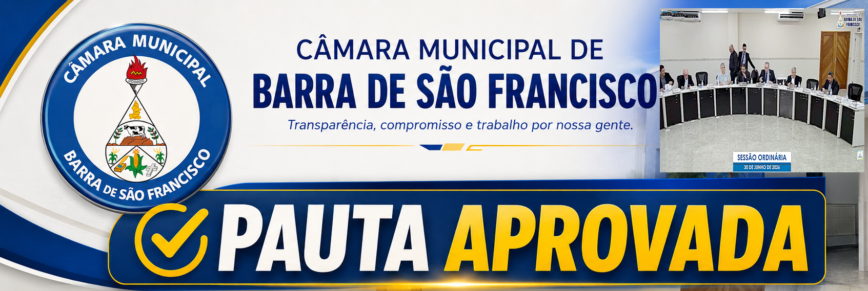 Sessão desta terça feira dia 30 tem pauta aprovada