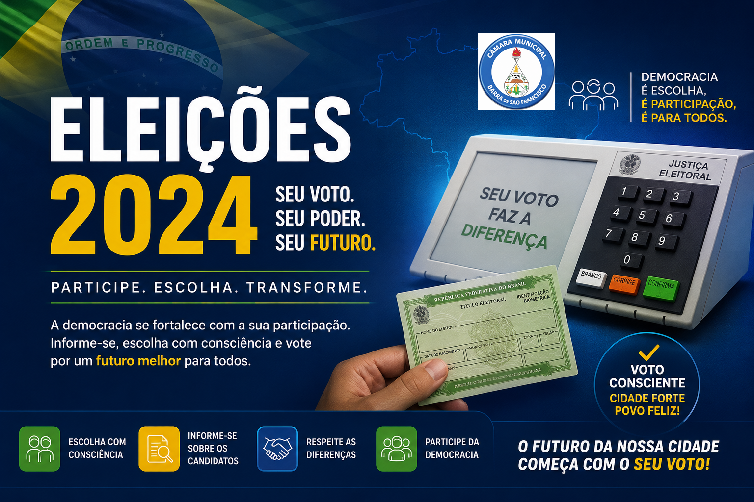 Eleições deste ano levará eleitor a escolher seis candidatos