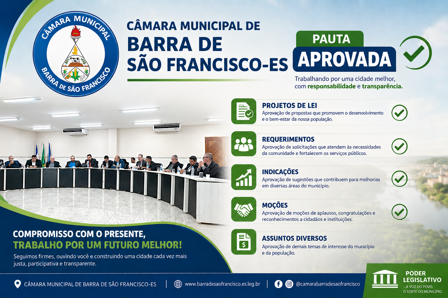 Veja o que foi discutido, votado e aprovado na sessão deste dia 25