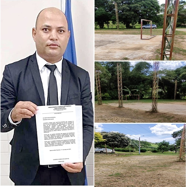 Leandro Ais quer reforma de quadra e pede ajuda para Deputado Mazinho