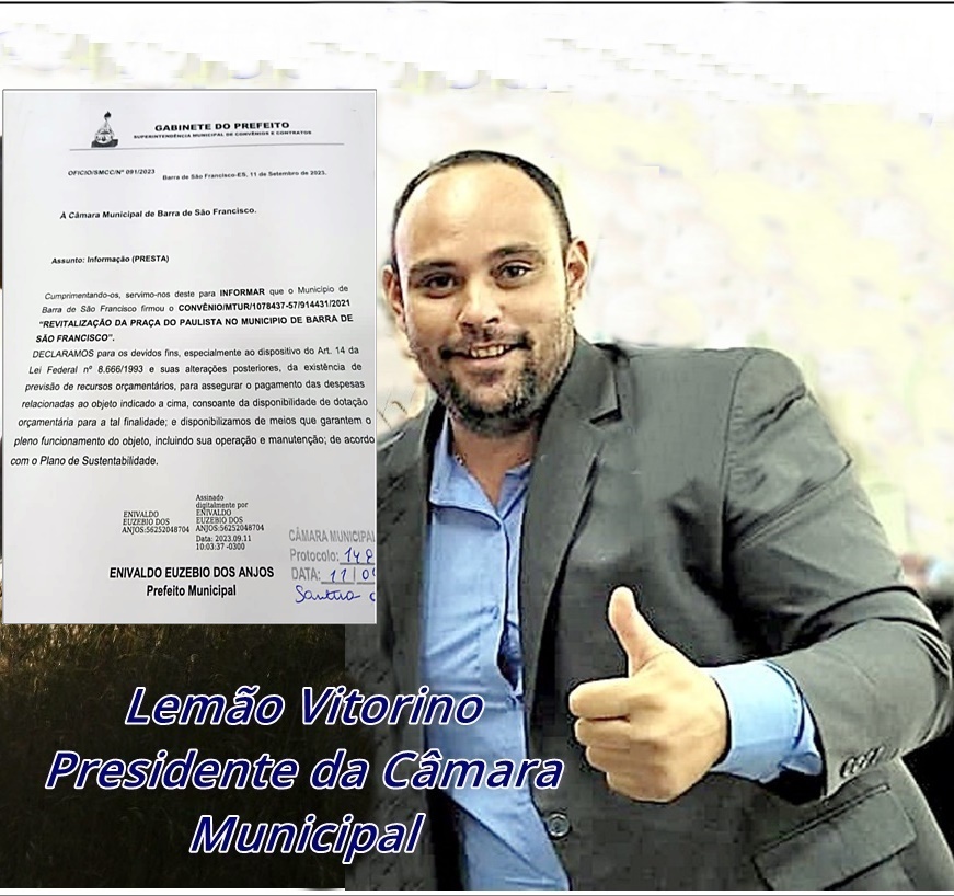  Lemão Vitorino comemora revitalização de Praça de Vila Paulista