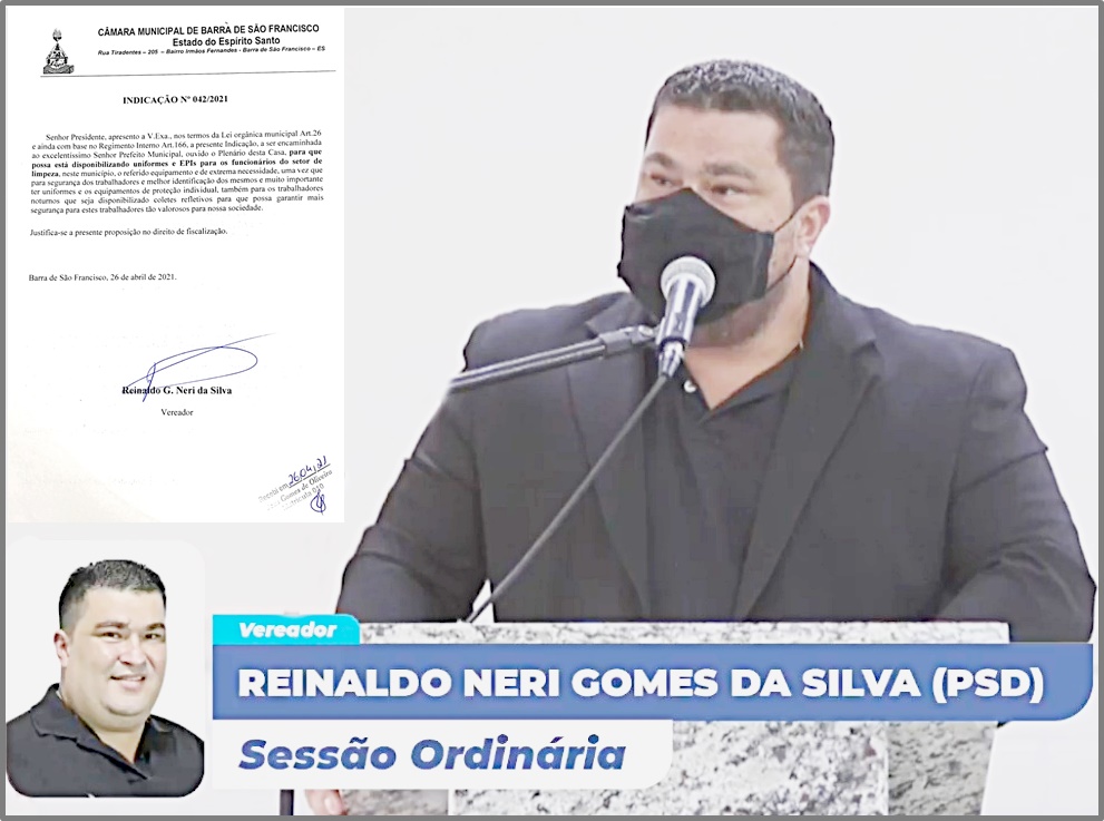 Vereador Borrinha satisfeito com aquisição de uniformes para funcionários do setor de limpeza