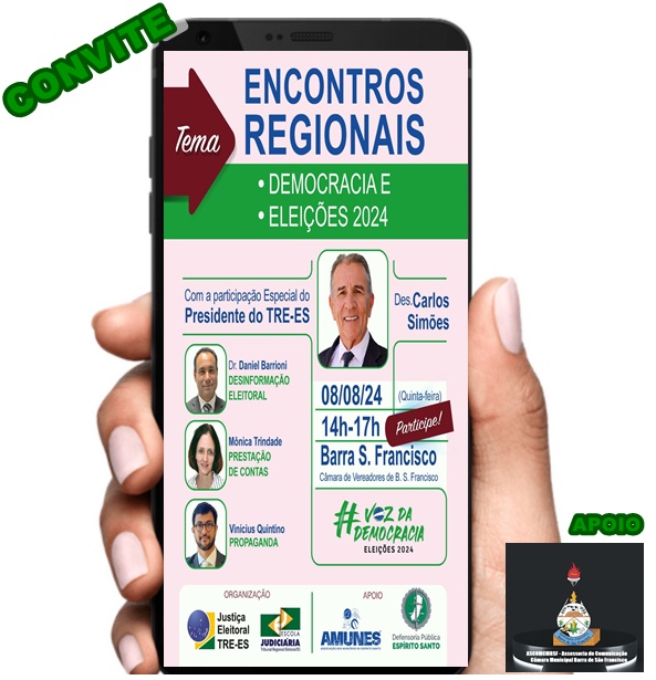 TRE-ES promove quinta-feira (8) Econtro Regional Democracia e Eleições 2024 