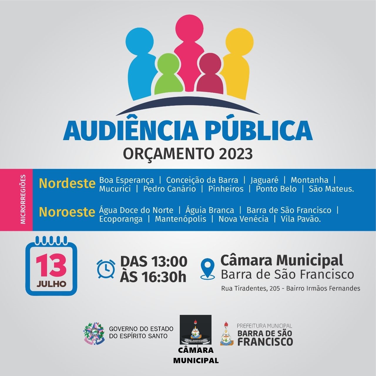 Governador participa hoje da 1ª Audiência Pública do Orçamento Estadual