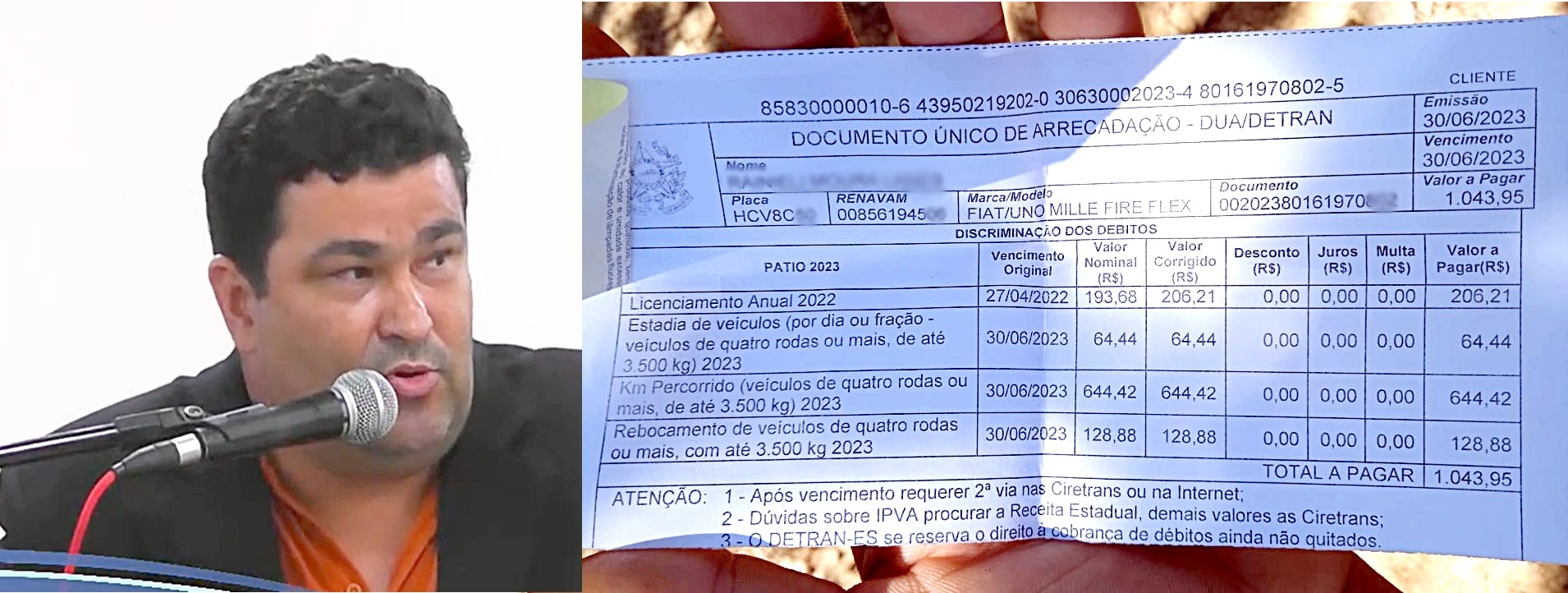  Reinaldo Neri denuncia cobrança extorsiva em veículos guinchados