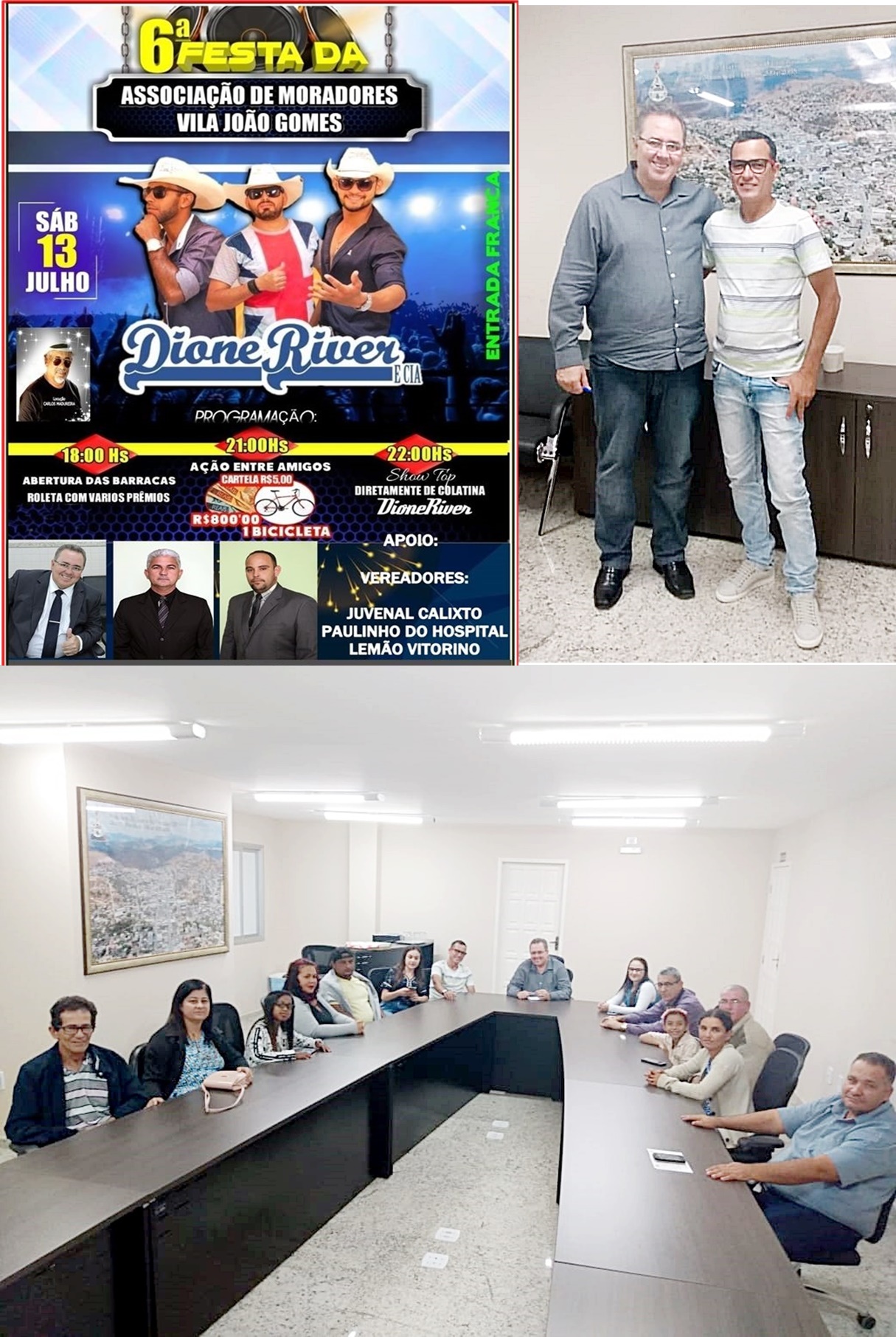 Lideranças da comunidade da Vila João Gomes agradecidas visitam gabinete da Presidencia