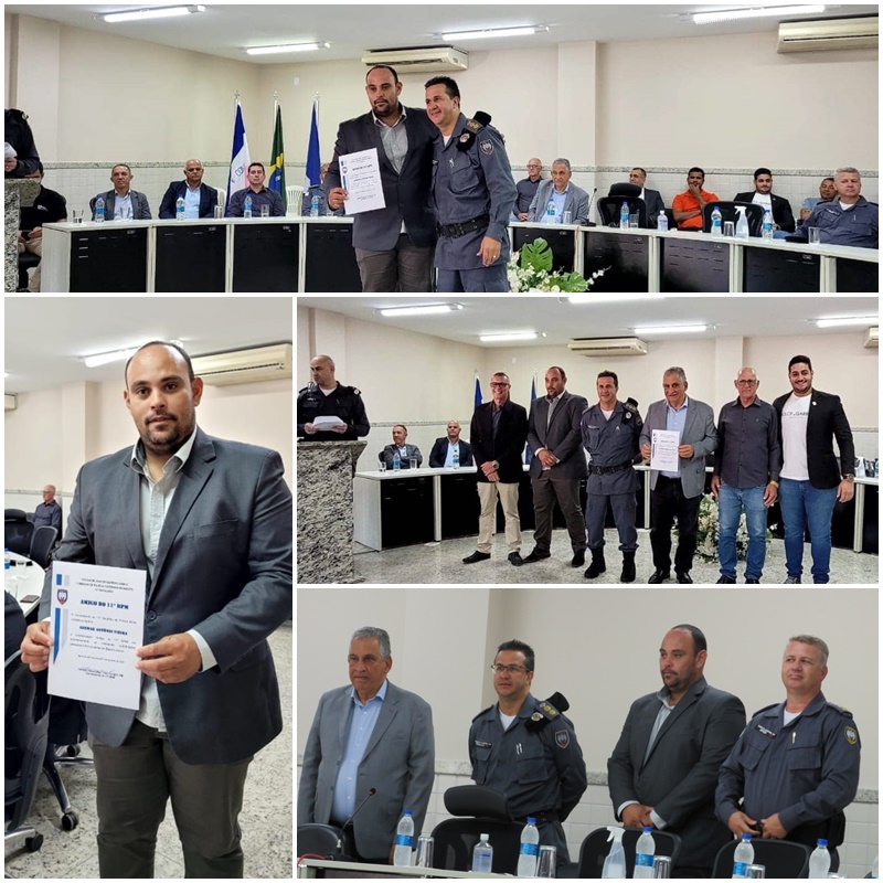 Presidente da Câmara é alvo de homenagens pelo Comando do 11º BPM