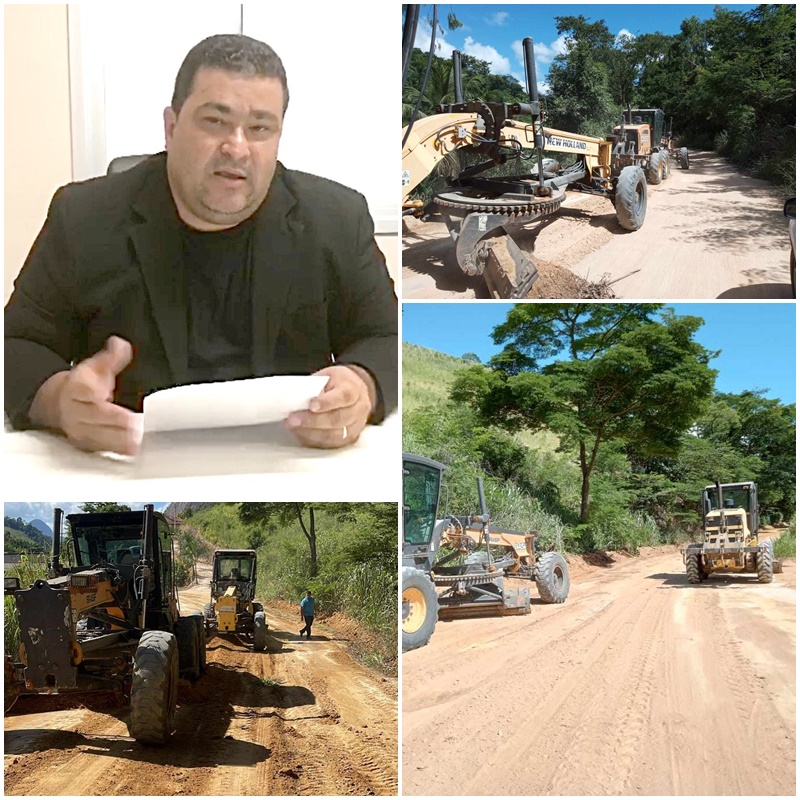 Vereador Borrinha agradece patrolamento de estradas