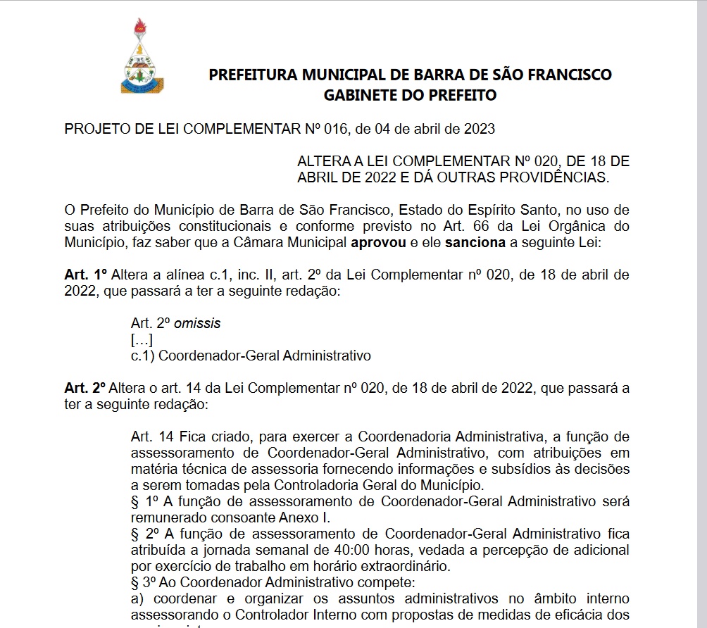 Câmara aprova alteração em Lei Complementar do ano passado
