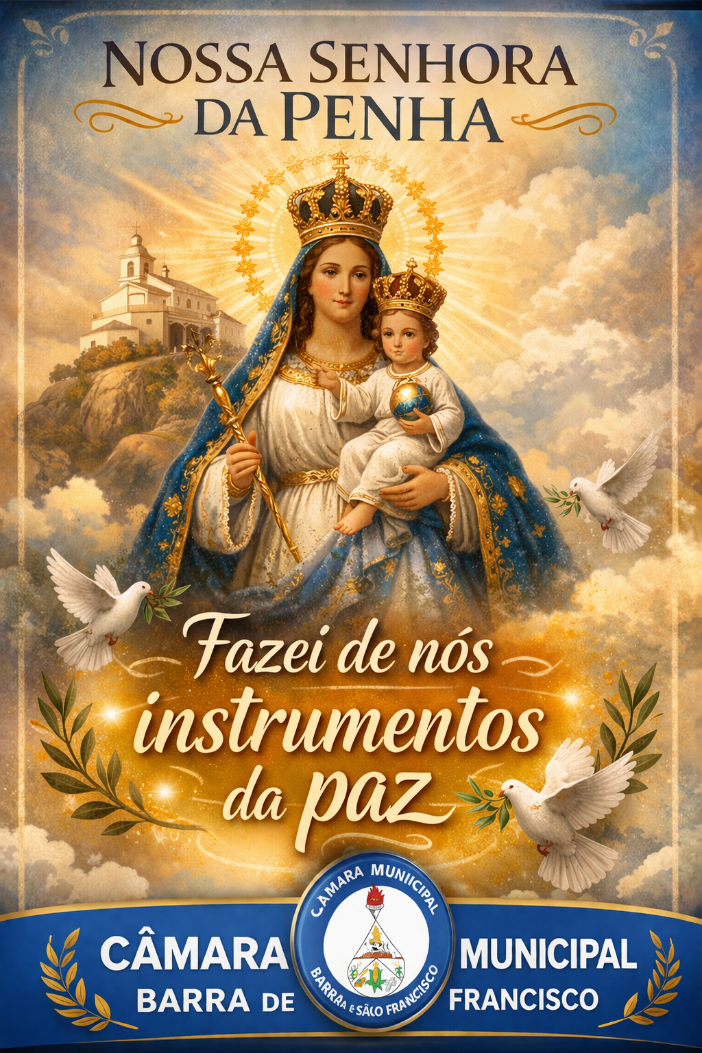 Feriado na próxima segunda feira dia 13 celebra Nossa Senhora da Penha 