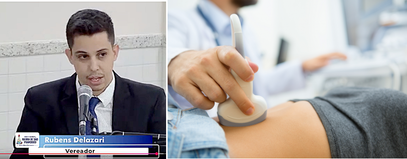 Vereador Rubens Delazari comemora aquisição de aparelho de ultrassom