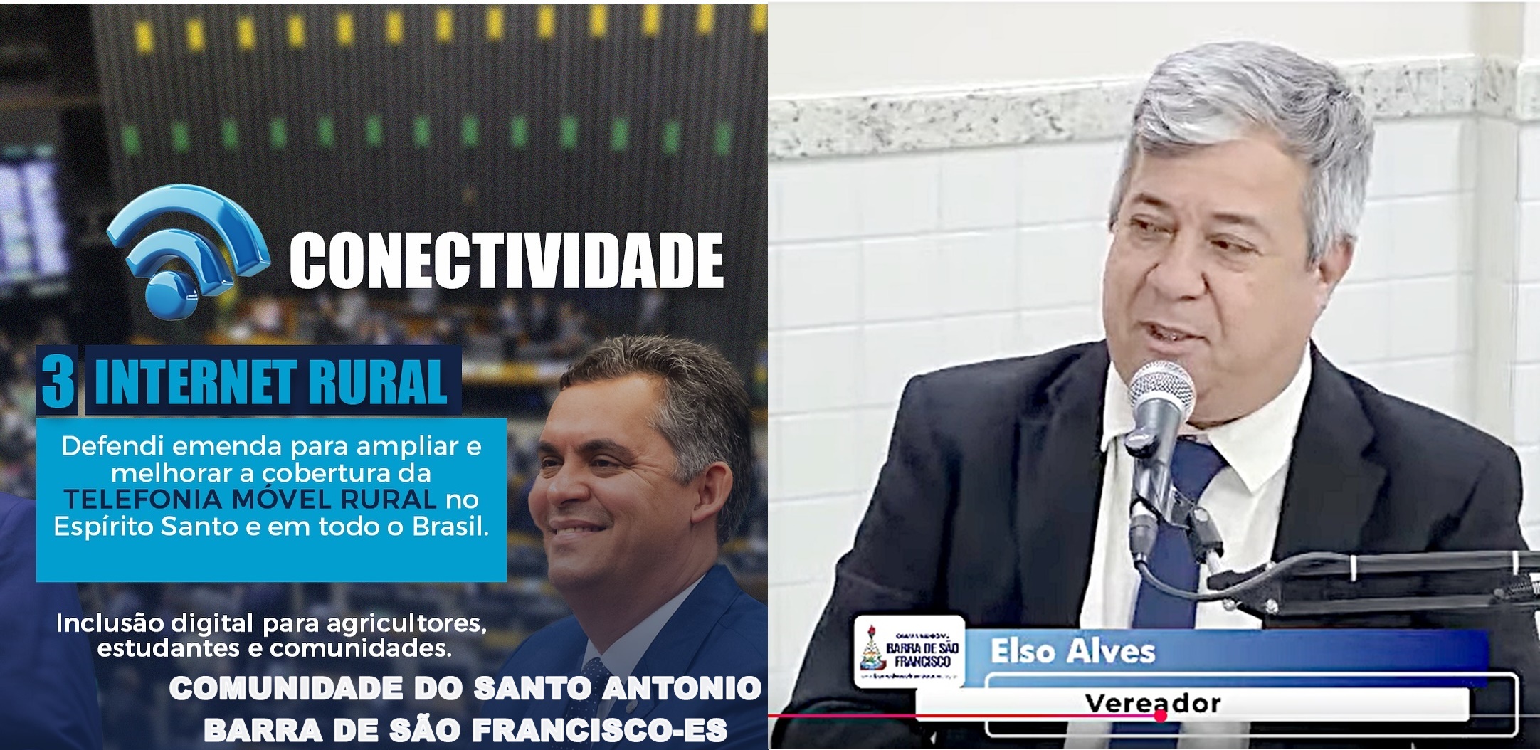 Elso Alves agradece telefonia celular para Santo Antonio