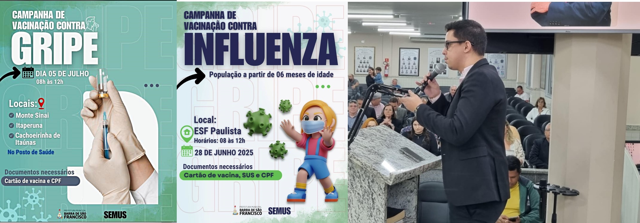 Rubens Delazari pede vacinação nos distritos e agradece administração