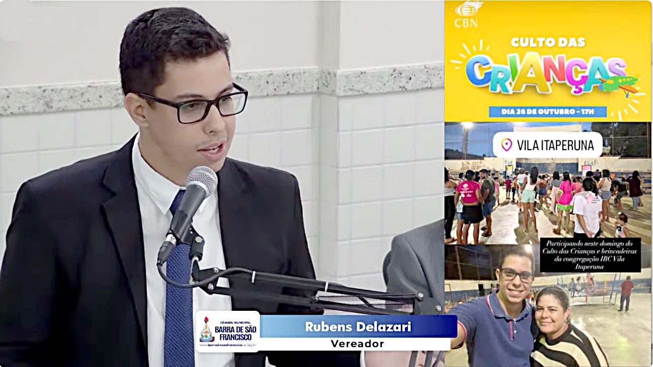 Rubens Delazari participa de culto das crianças em Vila Itaperuna