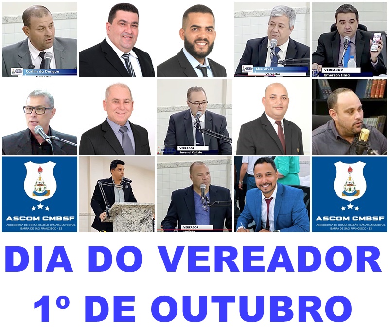  1º de outubro - Dia Nacional do Vereador